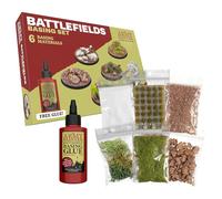 The Army Painter Battlefields Basing Set, Kit Maquette Avec 50ml Colle Pva, 35 Touffes Vertes Et 1 Boîte Herbe Maquette Etc. Un Army Painter Set Pour Miniature Terrain Et Peinture Warhammer Figuras