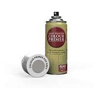 The Army Painter, Colour Primer Ash Grey, 400 ml spray acrylique | Apprêt gris cendre pour la peinture de figurines Warhammer et Donjons et Dragons