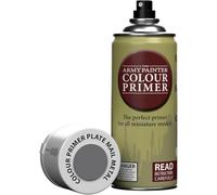 The Army Painter, Colour Primer Plate Mail Metal, 400 ml spray acrylique | Apprêt métal de cotte de plaques pour la peinture de figurines Warhammer et Donjons et Dragons
