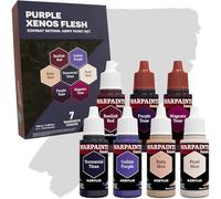 The Army Painter, Combat Se7ens: Purple Xenos Flesh, 7 x 18 ml Warpaints Fanatic, 5 acryliques, 2 lavis - Peintures de qualité hobby idéales pour les figurines DnD et Warhammer