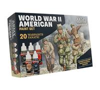 The Army Painter – Kit peinture WWII américain – 20x18ml (14 acry., 4 lavis, 1 effet, 1 métal)