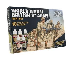The Army Painter, Historical WWII British 8th Army Paint Set, 10 x 18 ml | 9 acryliques, 1 lavis, pour recréer les combats à travers l'Afrique du Nord