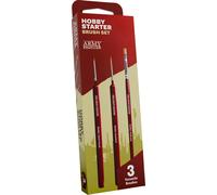 The Army Painter, Hobby Starter Brush Set, 3 pinceaux pour Peinture Acrylique, incluant Drybrush, Small Detail et Standard Brush, Pinceau modèle à Pointe Fine pour la Peinture de Miniatures Fantasy
