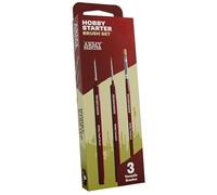 The Army Painter, Hobby Starter Brush Set, 3 pinceaux pour Peinture Acrylique, incluant Drybrush, Small Detail et Standard Brush, Pinceau modèle à Pointe Fine pour la Peinture de Miniatures Fantasy