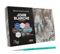 The Army Painter, Masterclass John Blanche Volume 3 Set Combo, 10 x 18ml Warpaints Fanatic: 8 Paints, 2 Lavages, 1 Pinceau Dipit et 1 tirage d’art