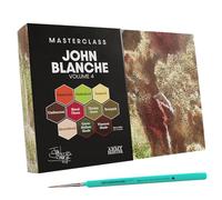The Army Painter, Masterclass John Blanche Volume 4 Set Combo, 8 x 18 ml | Warpaint Fanatic, 2 lavages, 1 pinceau Dipit et 1 impression d'art, pour jeux de guerre miniatures