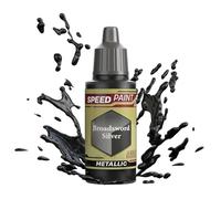 The Army Painter Speedpaint Broadsword Silver 2.0, Peinture Acrylique Unique 18ml Solution De Peinture à Une Couche Pour Figurines Comme Warhammer 40k et Dungeons and Dragons.