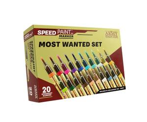 The Army Painter, Speedpaint Marker Most Wanted Set, 20x6ml Marqueurs | Marqueurs Speedpaint 2.0, 20 couleurs vives et métalliques, marqueurs de peinture acrylique Contrast pour DnD et Warhammer