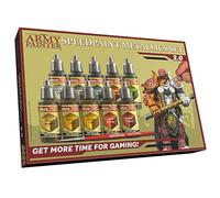 The Army Painter, Speedpaint Metallics Set 2.0, 10 x 18 ml, acryliques | Peintures acryliques métalliques, dont 1 pinceau, pour Warhammer 40k