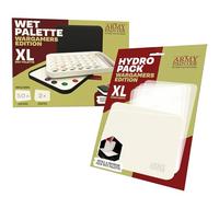 The Army Painter Wargamers Edition Wet Palette XL Bundle, pour Ensemble de Peintures Acryliques Incluant 100 Hydro Sheets et 4 Hydro Foam - Peinture de Miniatures et de Modèles