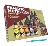The Army Painter Warpaints Fanatic: Metallics Paint Set Combo, 10 Peintures Métalliques Acryliques incl. Or, Cuivre, Métal, Bronze, Argent et 1 Pinceau - Peinture D&D & Warhammer.
