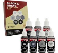 The Army Painter, Warpaints Flexible Triad Plus+: Black & Grey 7x18ml | Peinture acrylique de loisir qualité miniature, pour Donjons et Dragons (DnD) & Warhammer