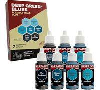 The Army Painter, Warpaints Flexible Triad Plus+ : Deep Green-Blues, 7 x 18 ml Peinture acrylique de qualité miniature pour Donjons et Dragons (DnD) & Warhammer Miniatures