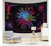 THE ART BOX Affiche Decoration Murale Deco Chambre Aesthetic Tapisserie Murales Boheme Room Decor Salon, 100% Coton, Soleil Tentures Multicolore