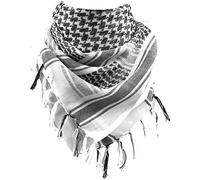 THE ART BOX Pure Coton Militaire Hommes Écharpe Tactique Désert Arabe Visage Masque Cou Bandana Shemagh Wrap Écharpes Afghan 110cm x 110cm, Blanc