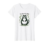 The Art of The Roll : Rolling Fatties Cat Humour T-Shirt, Femme, Blanc, S