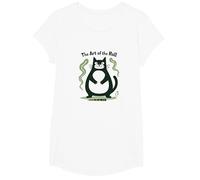 The Art of The Roll : Rolling Fatties Cat Humour T-Shirt, Fille, Blanc, S