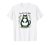 The Art of The Roll : Rolling Fatties Cat Humour T-Shirt, Homme, Blanc, S