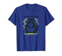 The Art of The Roll : Rolling Fatties Cat Humour T-Shirt, Homme, Bleu Royal, L