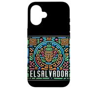 The Art Pre-Columbia of El Salvador Forms Colorful Coque pour iPhone 16