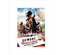 The Art Stop AD Drink Alcohol Highland Scotch Whisky Pipe Band Major Framed Print B12X5734
