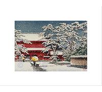 The Art Stop CULTURAL LANDSCAPE JAPAN TEMPLE KAWASE HASUI SNOW WINTER FRAMED PRINT B12X6845