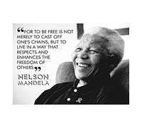 The Art Stop Quote BE Free Mandela Nelson Motivation Framed Print F12X3433