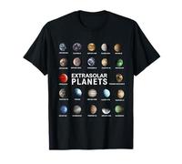 The Astrophysics & Astronomy Space Shirt Store | Planètes extrasolaires | Espace amoureux d'astrophysique et d'astronomie T-Shirt Homme Noir Polo Petit EU S
