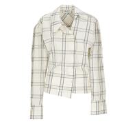 The Attico - Asymmetric Cotton Shirt - Femme - Blouses et Chemises - Beige - Taille: 40 FR