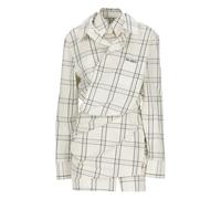 The Attico - Asymmetric Shirt Dress - Femme - Robes - Beige - Taille: 36 FR