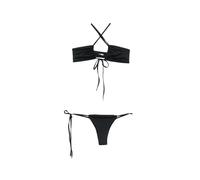 The Attico - Bikini dos nu croisé à nouer - Femme - Maillots de bain - Noir - Taille: 40 FR