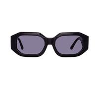 The Attico - Blake Black Silver Hexagonal Lunettes de soleil - Femme - Accessoires - Noir - Taille: ONE Size