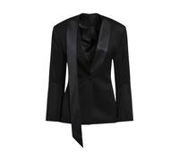 The Attico - Blazer à revers châle oversize en ruban - Femme - Vestes - Noir - Taille: 42 FR