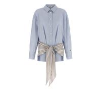 The Attico - Bodysuit Style Chemise - Femme - Blouses et Chemises - Bleu - Taille: 38 FR