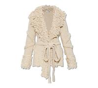 The Attico - Cardigan à franges - Femme - Pulls - Beige - Taille: 38 FR