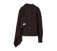 The Attico - Cardigan avec détail drapé - Femme - Pulls - Brun - Taille: 36 FR