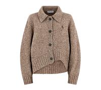 The Attico - Cardigan en maille mélangée asymétrique - Femme - Pulls - Brun - Taille: 42 FR