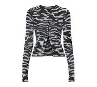 The Attico - Cardigan imprimé animalier - Femme - Pulls - Noir - Taille: 38 FR