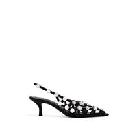 The Attico - Chaussures Slingback en Daim Noir - Femme - Chaussures - Noir - Taille: 38 EU
