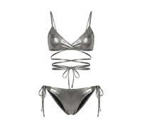 The Attico - Coated Bikini Set - Femme - Maillots de bain - Gris - Taille: 38 FR