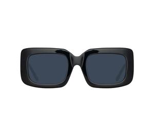 The Attico - Élégantes Lunettes de Soleil Rectangulaires Oversize - Femme - Accessoires - Noir - Taille: 54 MM