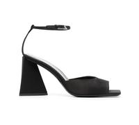 The Attico, Femme, Chaussures, Noir, Taille: 37 EU Sandales Piper à bout carré en satin