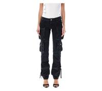 The Attico - Jean Cargo Noir Coupe Skinny - Femme - Jeans - Noir - Taille: W26
