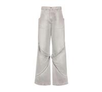 The Attico - Jean Effet Délavé Taille Haute - Femme - Jeans - Gris - Taille: W28