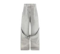 The Attico - Jean en coton à poches cargo - Femme - Jeans - Gris - Taille: W25