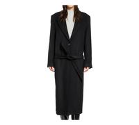 The Attico - Long Twill Wool Coat - Femme - Manteaux - Noir - Taille: 42 FR