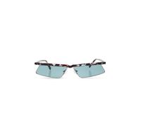 The Attico - Lunettes de soleil rectangulaires - Femme - Accessoires - Noir - Taille: ONE Size