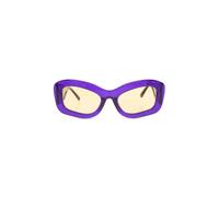 The Attico - Lunettes de soleil rectangulaires - Femme - Accessoires - Violet - Taille: ONE Size