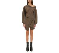 The Attico - Mini Robe Chemise - Femme - Robes - Brun - Taille: 38 FR