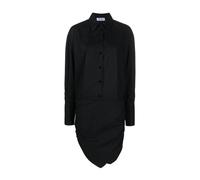 The Attico - Mini-robe chemise noire décontractée en coton - Femme - Robes - Noir - Taille: 36 FR
